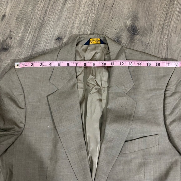 Brooks Brothers Men’s Sport Coat Jacket 41R 100% Wool Beige Brown Made In Italy - Picture 6 of 13